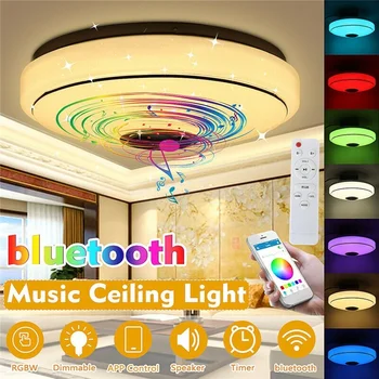 

24/36W LED Ceiling Light 256 Colors RGB bluetooth Music Speaker Dimmable APP Remote