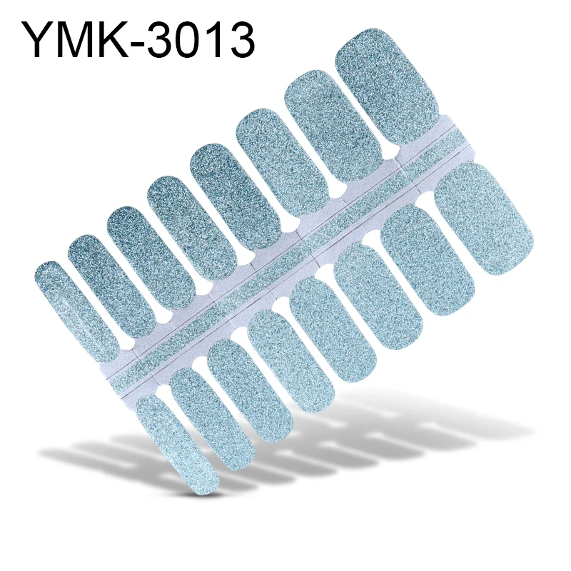 YMK-3013 Новые наклейки с блестками для ногтей патч окружающей среды ногтей Полировка фольгой обертывания клей Маникюр украшения для ногтей 3D Искусство Наклейки поставки - Цвет: YMK-3013