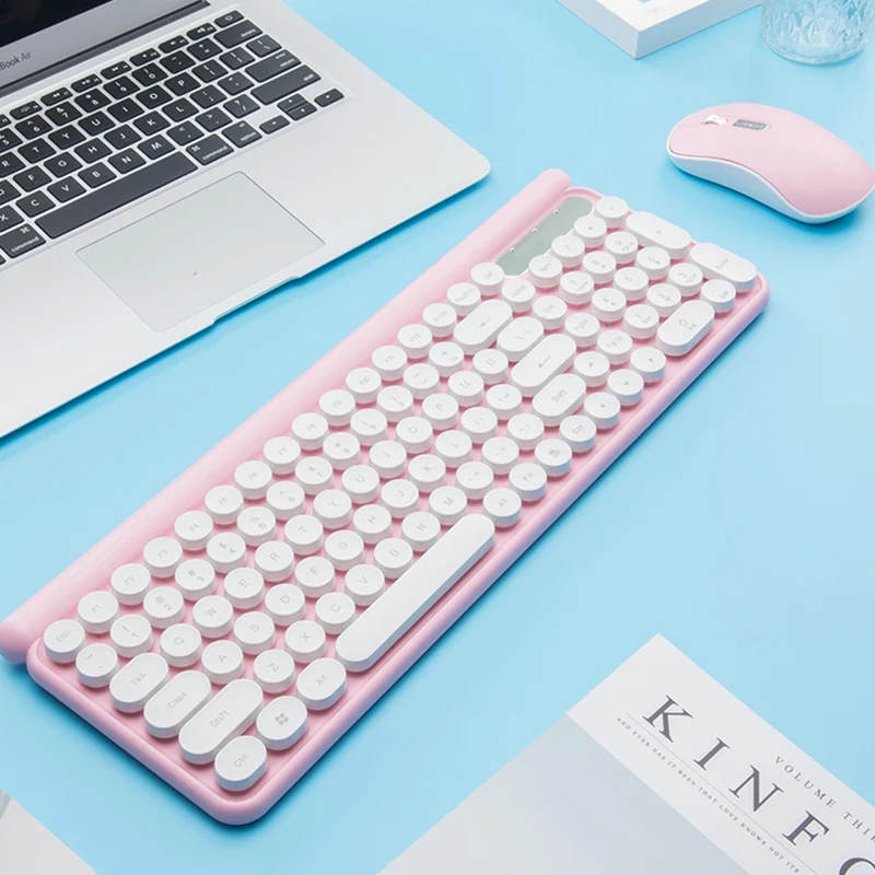 Rechargeable Wireless Keyboard Mouse Combo Compact Plastic Mice with Receiver JHP-Best