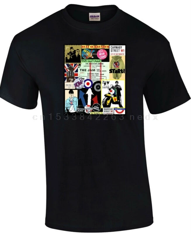 THE JAM TRIBUTE футболка WELLER FOXTON BUCKLER моды стиль Совет скутеры | Мужская одежда