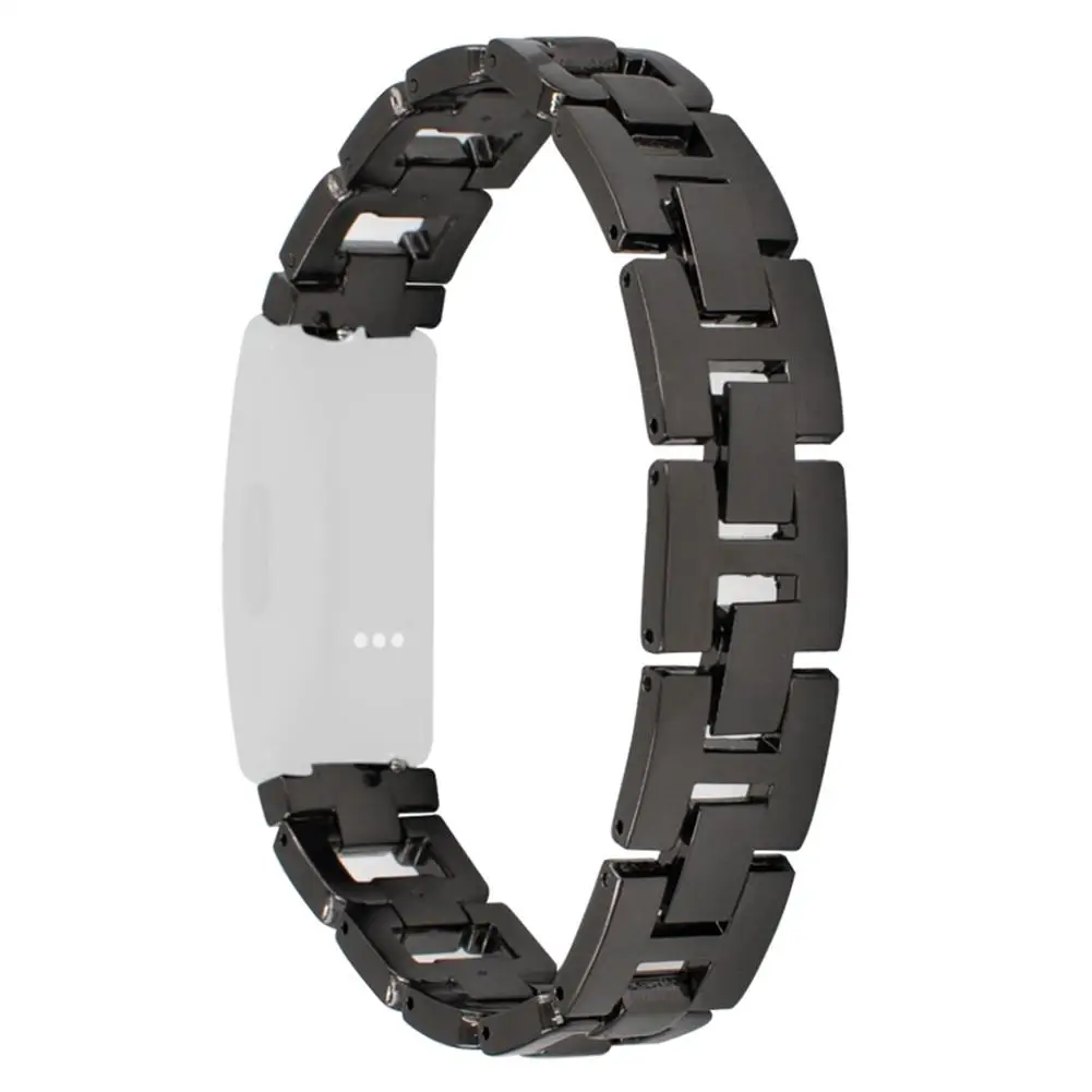 Металлический ремешок из нержавеющей стали для Fitbit Inspire браслета d-зубец горный хрусталь огнеупорные часы цепочка ремешок смарт-Аксессуары