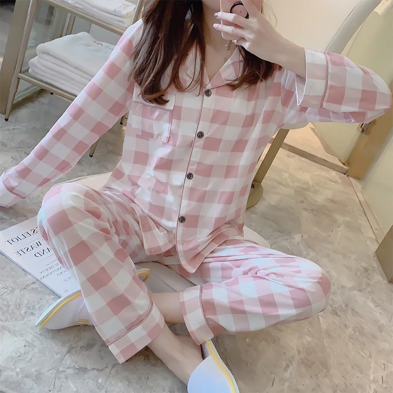 

Cardigan Pajamas Women's New Style Spring And Autumn Long Sleeve Sweet Princess Style Cute Tracksuit Two-Piece Set Thin Winter
