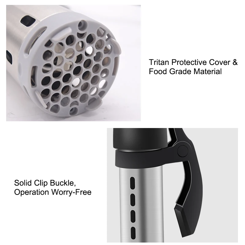 TINTON LIFE IPX7 Sous Vide Waterproof Food Slow Cooker 1200W Immersion Circulator with LCD Digital Accurate Control
