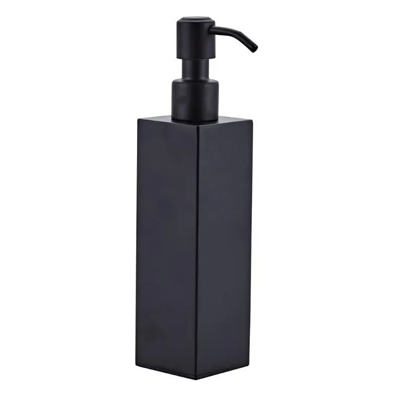Desk Type Square 200 мл настенный душ бутылка насос из нержавеющей стали шампунь диспенсер черный - Цвет: Desk Type Square