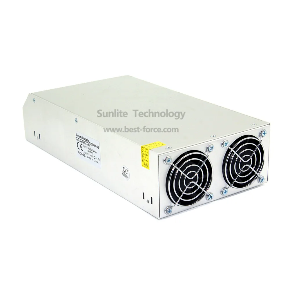 Универсальный 48V DC источник питания переключатель 41.7A 2000W Трансформатор 110V 220V AC в DC 48V PFC SMPS для осветительный двигатель шаговый