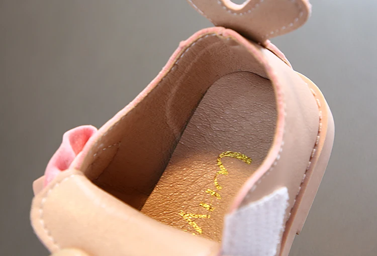 Girls Baby Leather Shoes Rabbit Ears Cute Princess Shoes Baby Toddler Shoes Soft Bottom Anti-skid Age 1-5 Years Old Kids Shoes