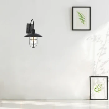 

American Creative Outdoor lighting Wall Lamps Hotel Restaurant Decoration Iron Corridor Glass Nordic Reading Light Wall Lights