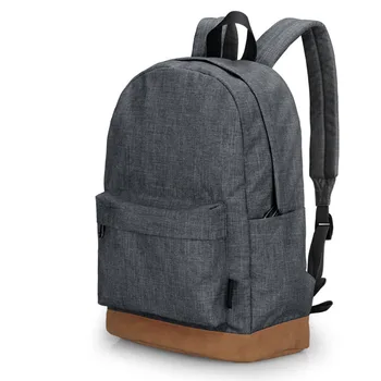 

Men Women Canvas Backpack Gray Casual Backpacks 15 inch Laptop Backpacks College Student School Bag Backpack Women Mochila 2020
