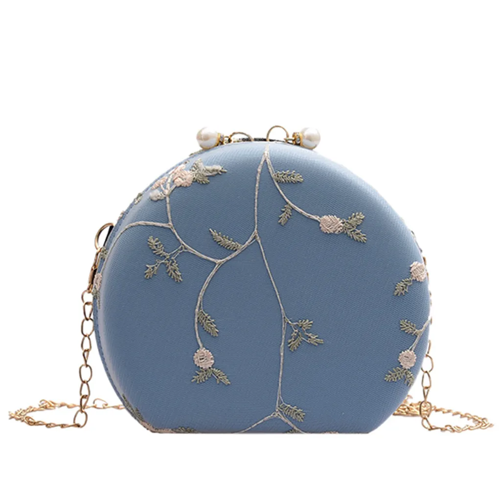 Новая дизайнерская сумка женская персиковая в форме сердца кружевная сумка на плечо сумки на цепи через плечо для женщин клатч сумка-мессенджер# T2 - Color: Blue