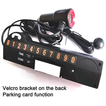 

2020 new Car Digital Campass Clock Thermometer Alarm Temporary Parking Decor