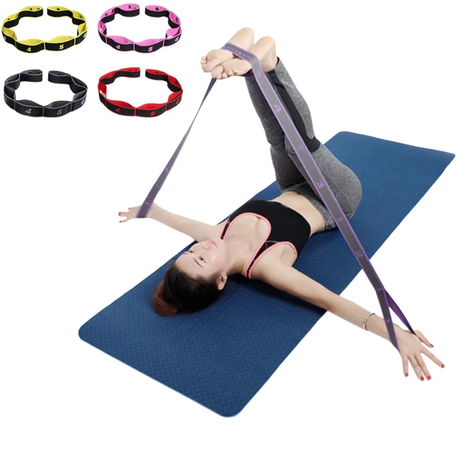 Yoga Pull Strap Belt Polyester Latex Elastic Latin Dance Stretching Band Loop Yoga Pilates GYM Fitness