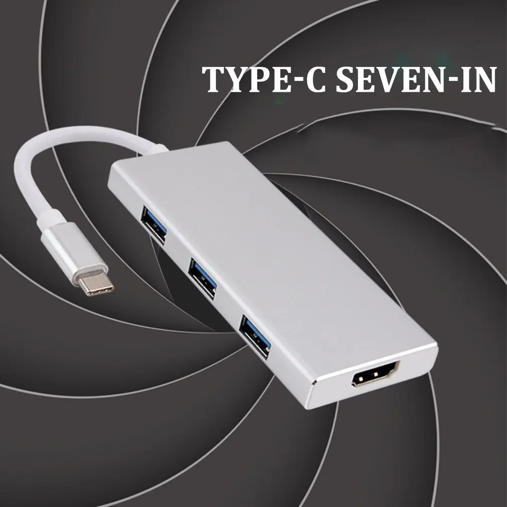 Док-станция type-C к HDMI type-C HDMI/Usb3.0 концентратор Tf карта конвертер компьютерные внешние аксессуары
