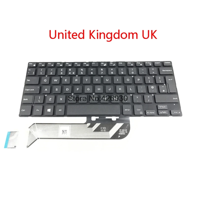 Ноутбук с подсветкой США BR UK JP SW клавиатура для DELL Inspiron 5368 5378 7375 7460 5568 7560 7569 7572 5370 7370