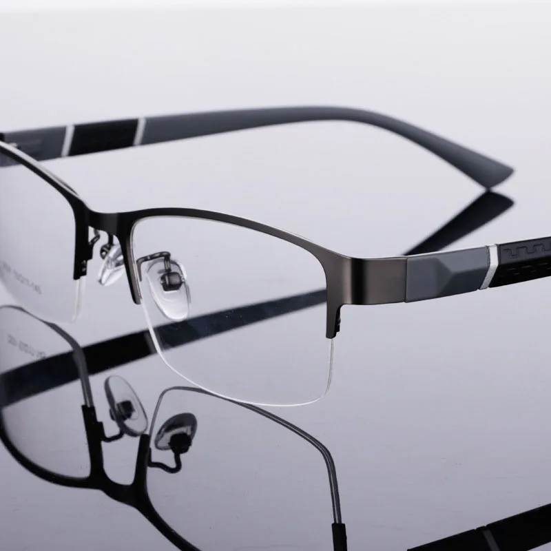 BCLEAR Half Rim Alloy Front Rim Flexible Plastic TR-90 Temple Legs Optical Eyeglasses Frame for Men and Women Eyewear Spectacles