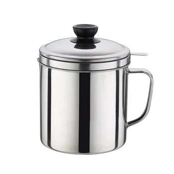 

1.8L Stainless Steel Oil Strainer Pot Container Jug Storage Can with filter Cooking Oil Pot For Kitchen Household Tools