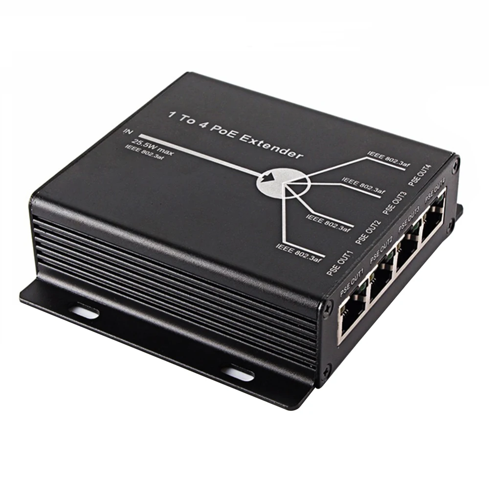 Новейший мини-5 Порты 10/100 м удлинитель POE 25,5 W для IP Камера для того, чтобы продлить 120 метров IEEE802.3af POE сетевые устройства Plug-and-Play