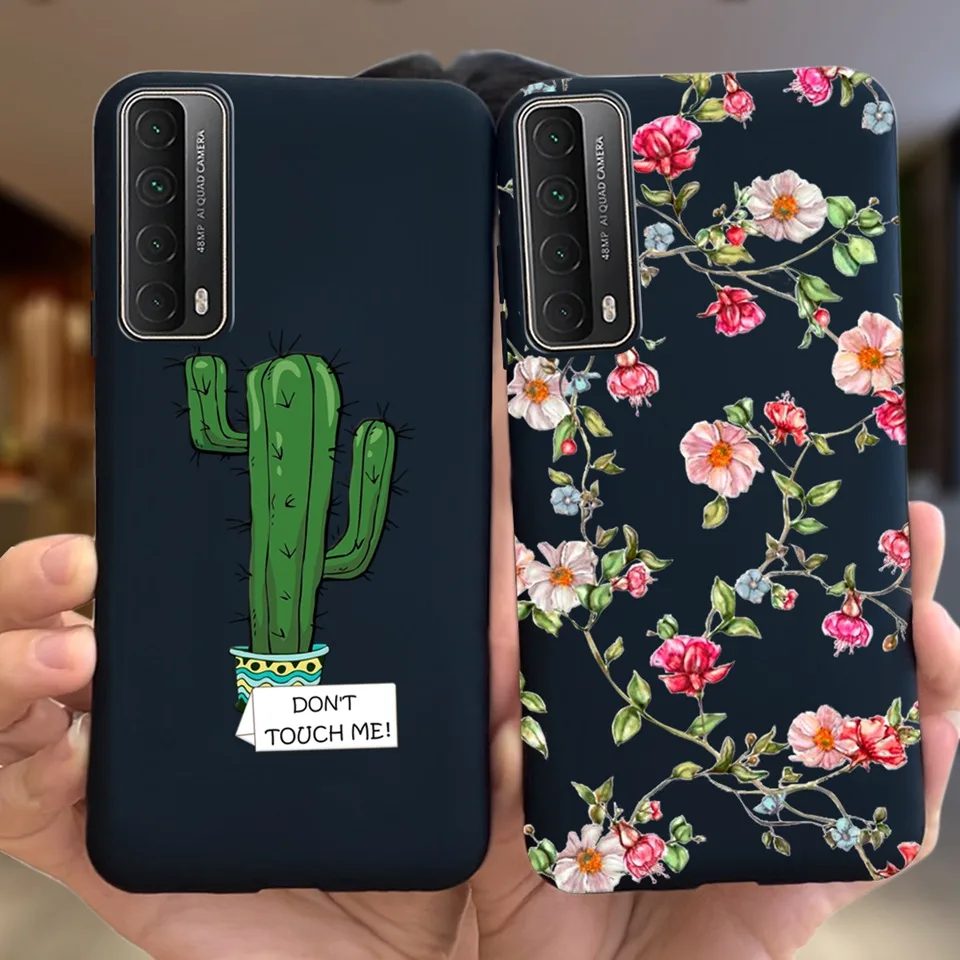 Чехол для Huawei P Smart 2019 2020 2021 силиконовый чехол с милыми цветами телефона psmart2021 smart Z