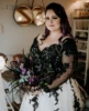 Black And White Wedding Dress Plus Size Bridal Gowns Customized Long Sleeves Lace A-line Bride Dresses Vestido de Novia 6