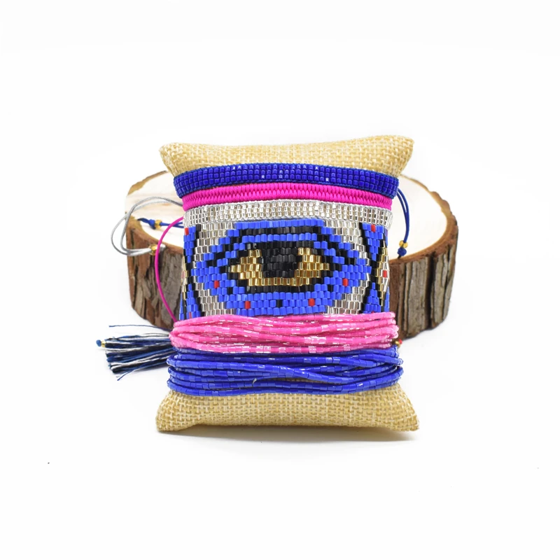 MIYUKI Tila Bracelet Pulseras Mujer Hand Chain &ampamp Evil Eye Bangle Men Jewelry Fashion Friendship Gift | Украшения и