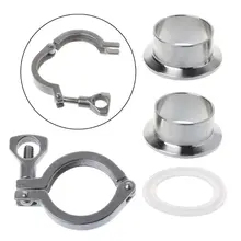 Набор силиконовых прокладок из нержавеющей стали с тремя зажимами SUS304