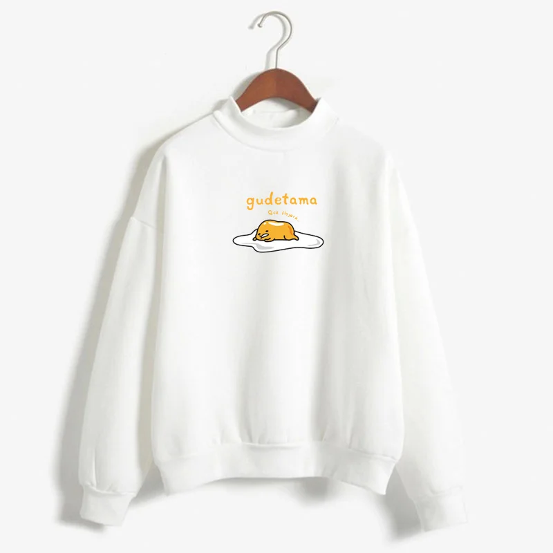 gudetama толстовка с милым принтом Gudetama lazy топ с круглым вырезом и длинным рукавом Толстовка Gudetama