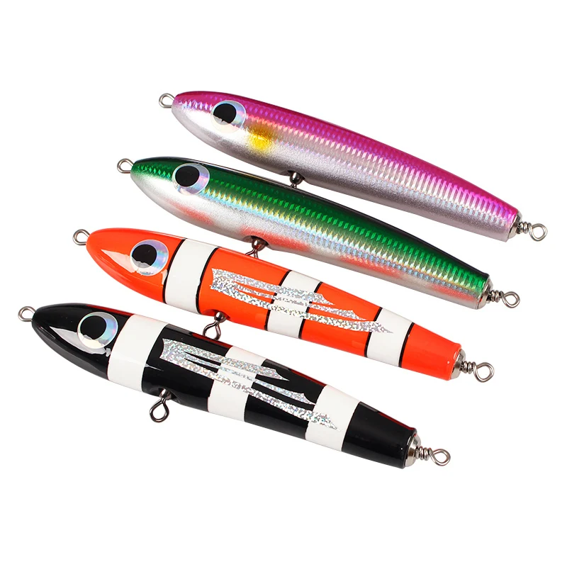 

MADDIVER 20cm125g Sinking Wooden Stickbait GT Glow StripTrolling Lure Sea Pencil Boat Fishing Artificial Bait Open Ocean Timber