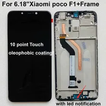 100% nouveau Original + cadre pour 6.18 "xiaomi poco F1 LCD écran tactile numériseur assemblée pour xiaomi mi Pocophone F1 (10 points)(China)