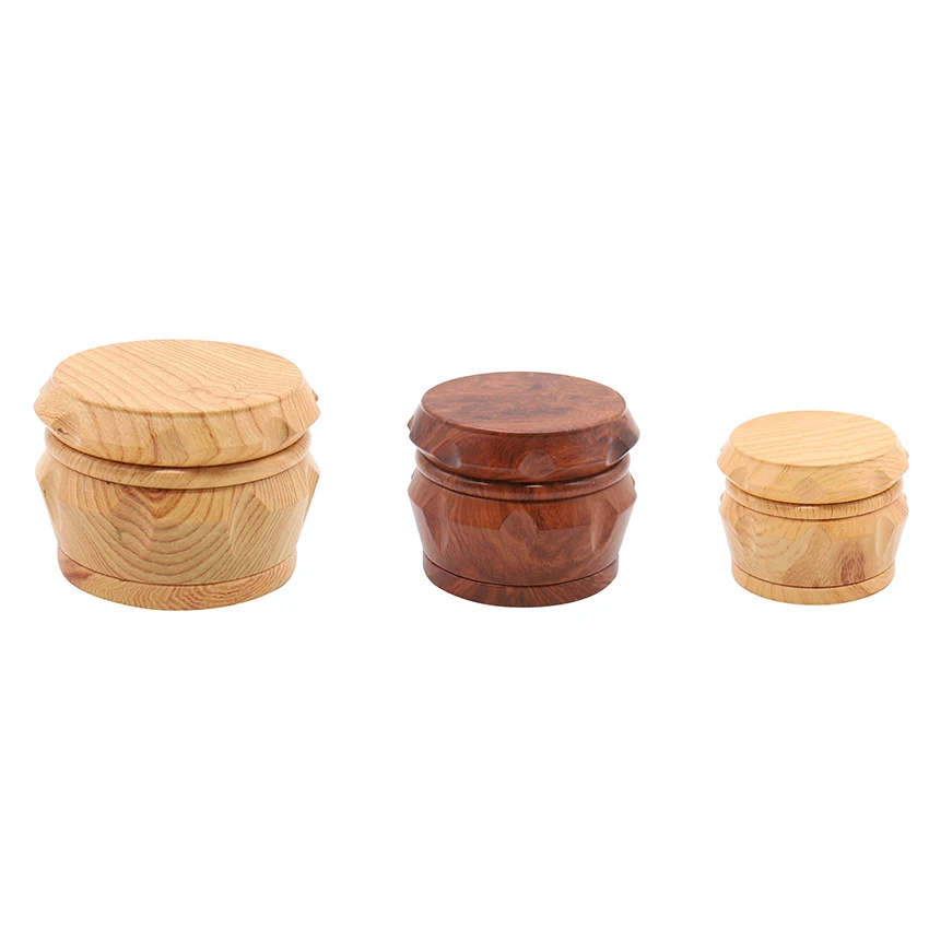 1PC 40mm 55mm 63 mm Drum Type Portable Zinc Metal Teeth Wood Herb Grinder Weed