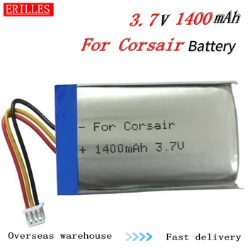 

3.7v Lithium Ion Battery 1400mAh Replacement Corsair Void Gaming Headset Pro RGB Wireless Dolby 7.1 Surround Sound Headphones