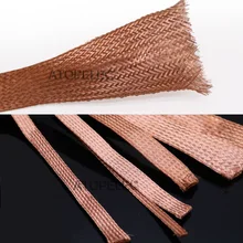 2 м экранированный медный плетеный расширяемый кабель оболочка провода 2 мм/4 мм/6 мм ширина