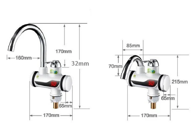 KBAYBO Tankless мгновенный кран водонагреватель ванная/кухня 3000 Вт Мгновенный водонагреватель кран горячая вода светодио дный Отопление