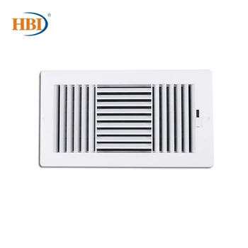 

3-Way W12" x H6" PlasticBright White Ventilation Grille Decorative Sidewall/Ceiling Register Plafond Air Vent Grille Aeration