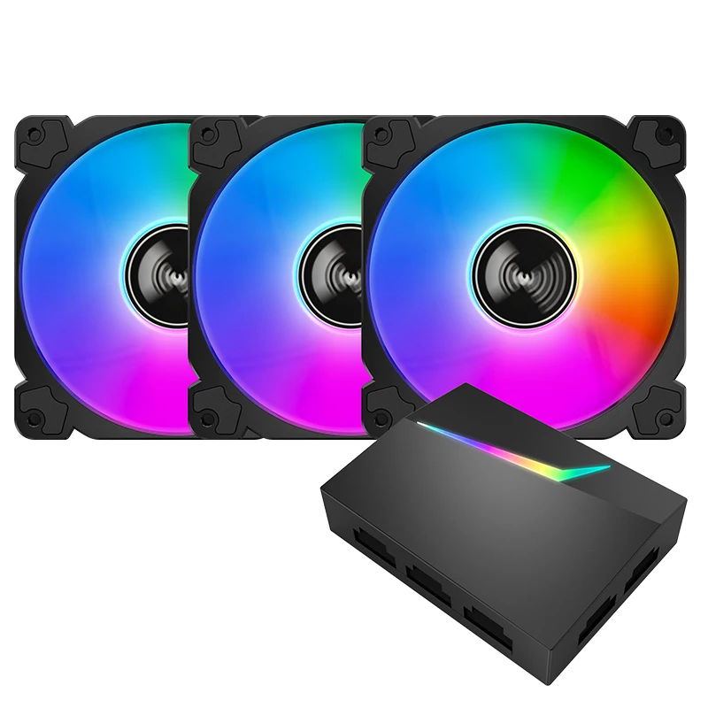 

Jonsbo FR-503 ARGB CPU Cooling Fan 5V/3PIN PWM Music lighting effect Desktop Control + Controller USB SATA Interface