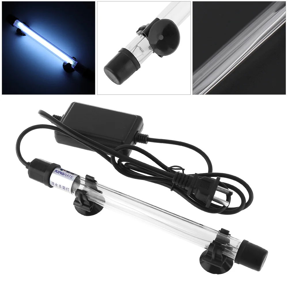 

11W UV Sterilizer Lamp Light Ultraviolet Filter with Silicone Waterproof Head and Suction Cup for Fish Tank