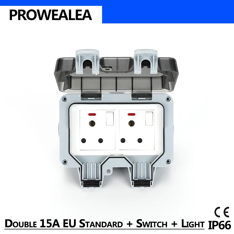 Weatherproof Socket Ip66 Usb 13a Uk Standard Switch Light