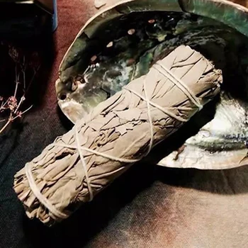 

White Sage Smudge Stick Wisp Sage Plant for Room Purification Modern Home Room Decoration Supplies Accessories