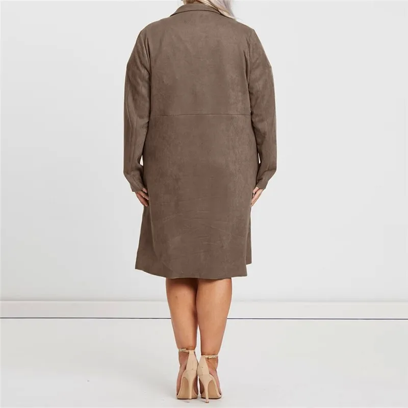 New  Autumn Plus Size Fashion Loose Solid Color Open Stitch Long Sleeve 3XL-7XL Overweight Woman Casual 