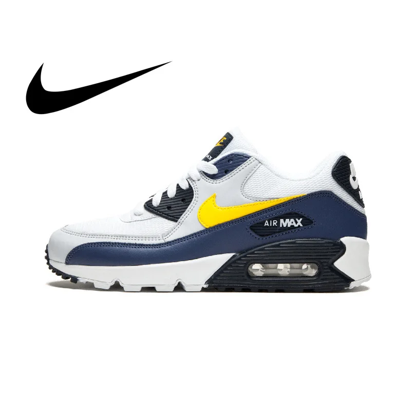 Оригинальный Nike Оригинальные кроссовки AIR MAX 90 ESSENTIAL для мужчин кроссовки модные классические уличная спортивная дышащая обувь AJ1285-101