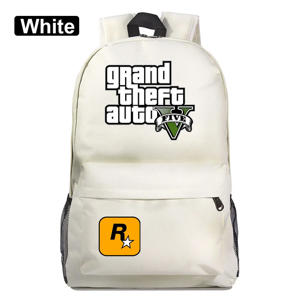 Модная популярная игра GTA5 Grand Theft Auto V мальчик девочка книжный школьный рюкзак женская сумка пакет школьная сумка для подростков мужской студенческий рюкзак - Цвет: 03