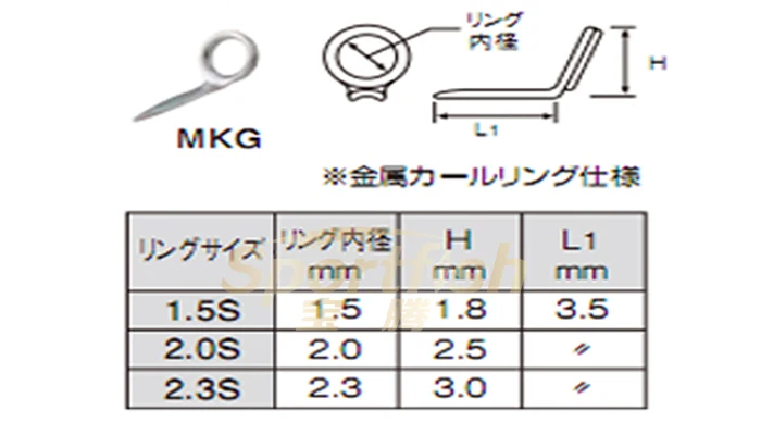 FUJI MKG направляющие 12 шт. набор 4 шт. каждого размера микро направляющие стержни строительный компонент для ремонта удочки DIY аксессуары