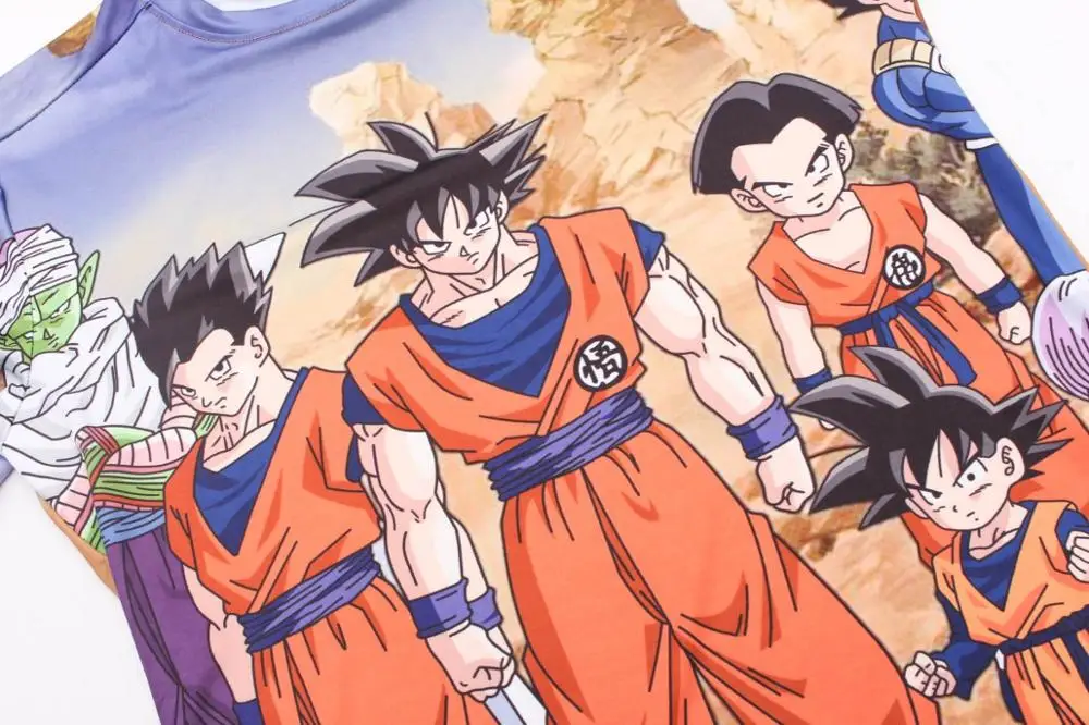 Мужская Супер Saiyan combats Dragon ball Son Gokū Vegeta с принтом из мультфильма компрессионная Спортивная Фитнес эластичная футболка быстросохнущая