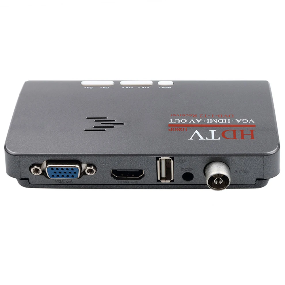 DVB-T DVB-T2 TV Tuner Receiver Digital HDMI 1080P VGA DVB-T2 DVB-T TV Box AV to VGA TV CVBS Tuner Receiver With Remote Control