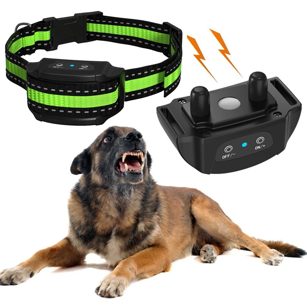 

Pets Dog Repeller Collar Waterproof Rechargeable Dog Training Device Beep Vibration Static Shock Stop Barking Electric Collar Pe