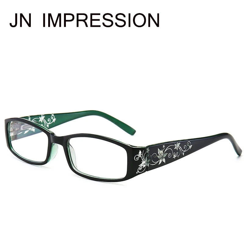 JN IMPRESSION Модные анти-голубые световые очки для чтения узорные зеркальные ножные смолы линзы унисекс по рецепту очки T18953