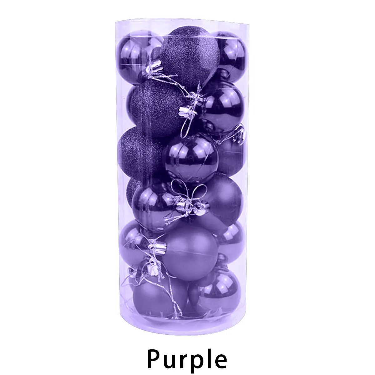 24 шт./лот 60 мм Рождественская елка Декор шар-безделушка вечерние подвесной шар, украшение, Декор для дома Рождество год Декор подарок - Цвет: Фиолетовый