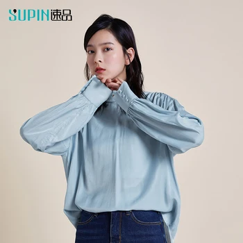 

SUPIN Women Shirt Stand Collar Vintage Classical Gothic Female Top Casual Loose Simple Fashion Shirt Women 519128002
