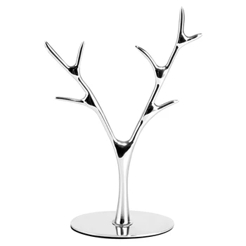 

Hot Daily Household Table Decoration Zinc Alloy Jewelry Rack 4 Layer Necklace Handle Tree Hanger
