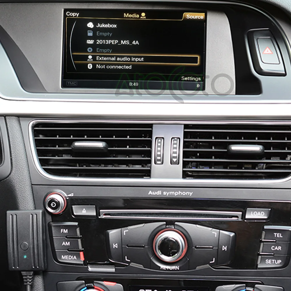 Bluetooth 5,0 автомобильный комплект телефонный звонок Handsfree 12 Pin AUX адаптер для Audi Q5 A6L A4L Q7 A5 S5 MMI 3g AMI Радио беспроводной аудио вход