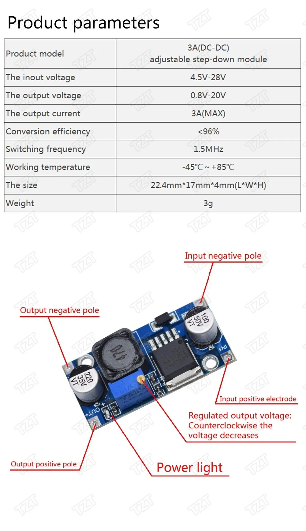 Высокое качество 3A Регулируемый DC-DC LM2596 LM2596S вход 4 V-35 V Выход 1,23 V-30 В постоянного тока dc понижающий Питание Регулятор модуль