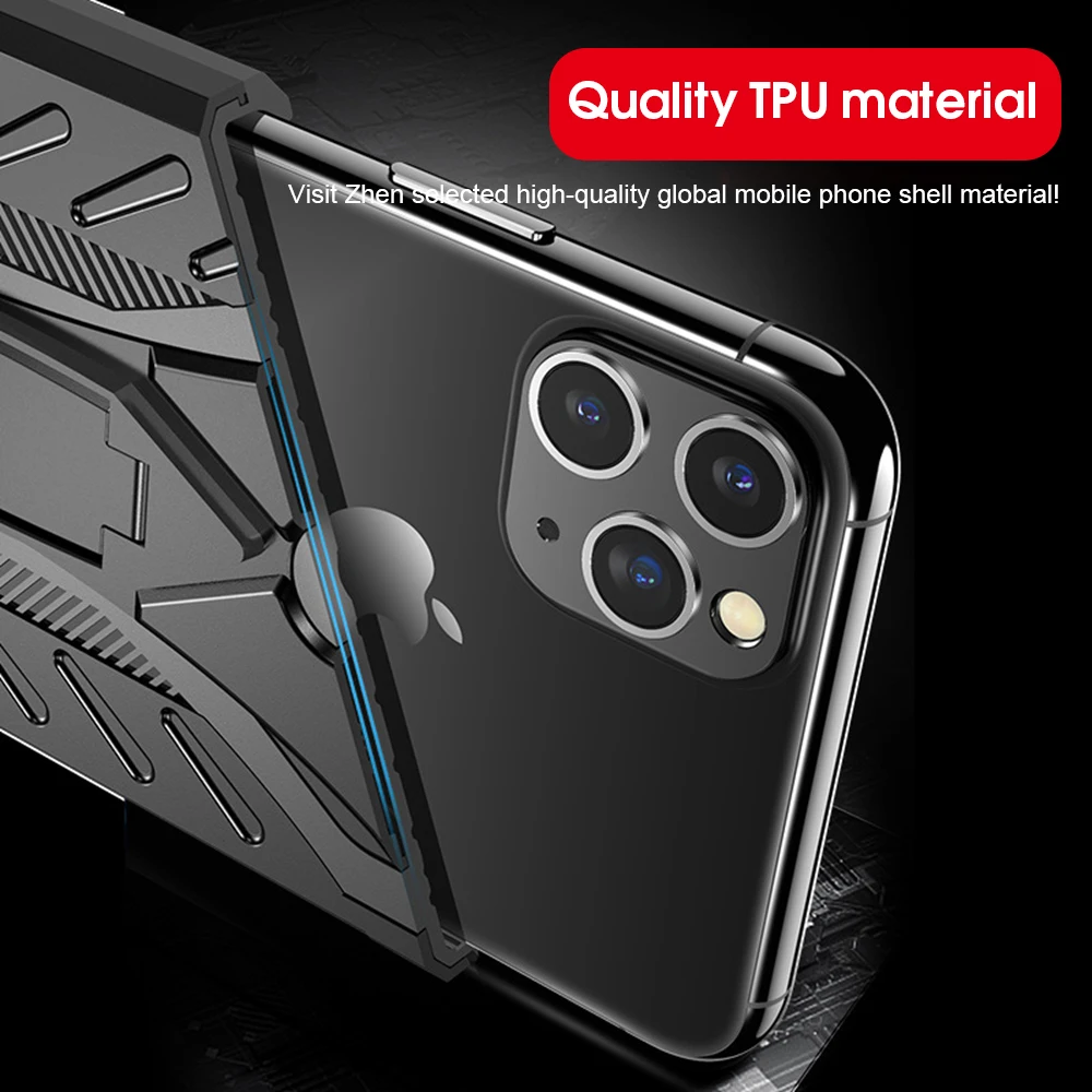 Защитный противоударный чехол для iphone 11 Pro Max XS X XR, невидимый чехол-подставка для iphone 7, 8, 6, 6s Plus, однотонный чехол